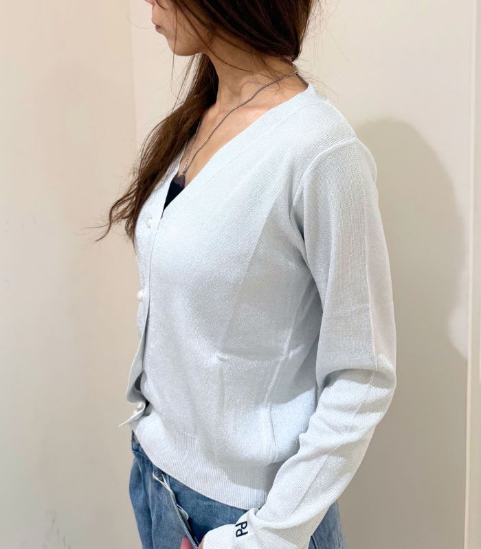 【PICCIN PERLA】パールボタンVネックカーディガン★☆901120