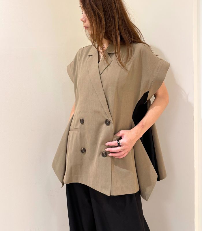 【GALENA】サイドバイカラージャケット★☆70052-3101