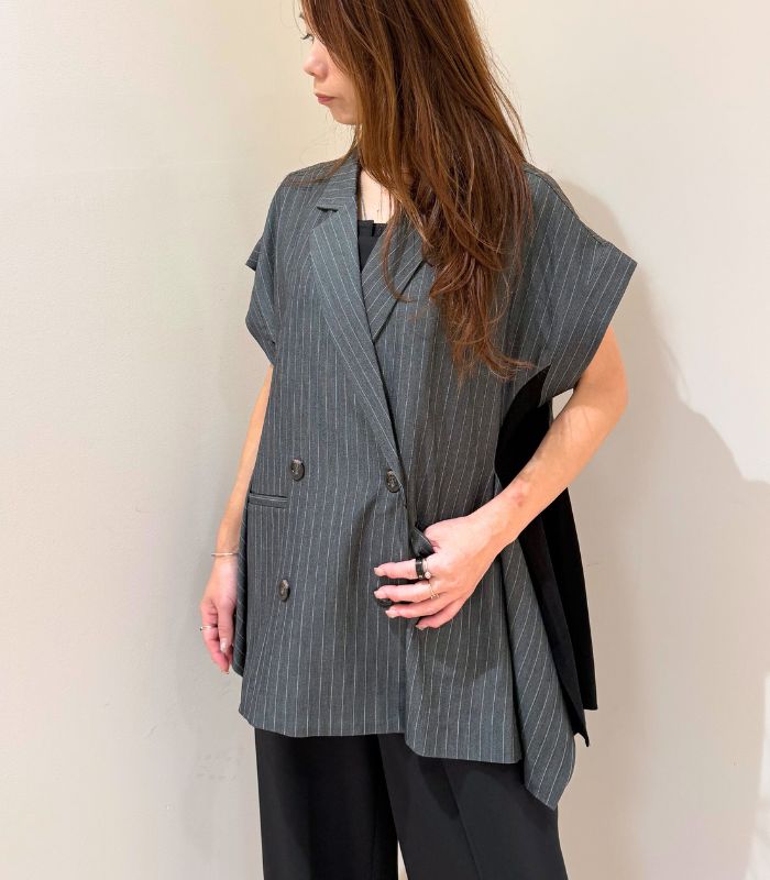 【GALENA】サイドバイカラージャケット★☆70052-3101