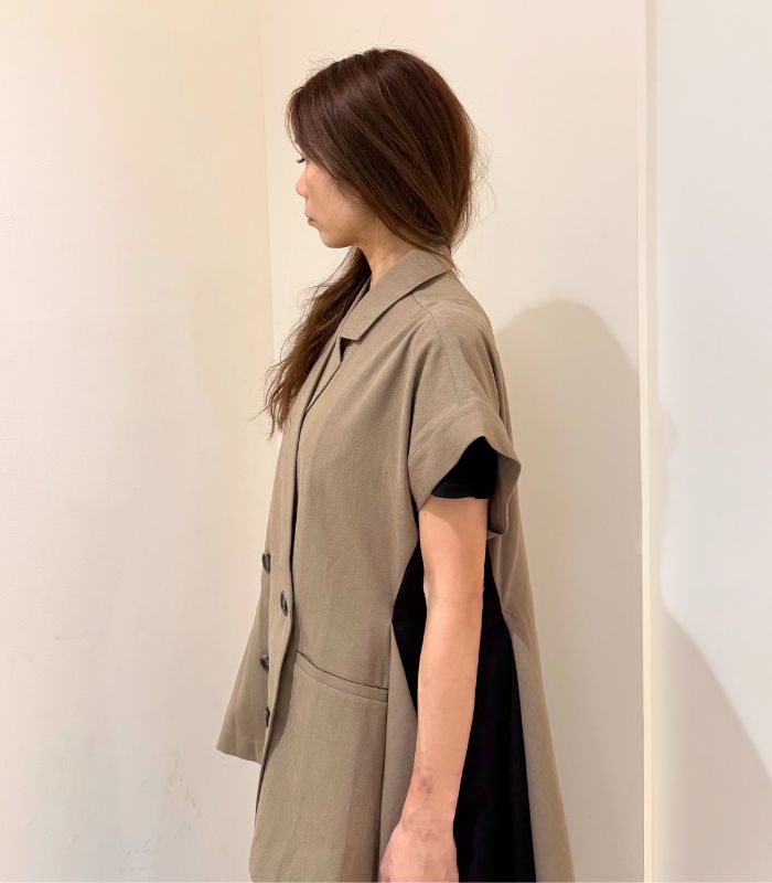 【GALENA】サイドバイカラージャケット★☆70052-3101