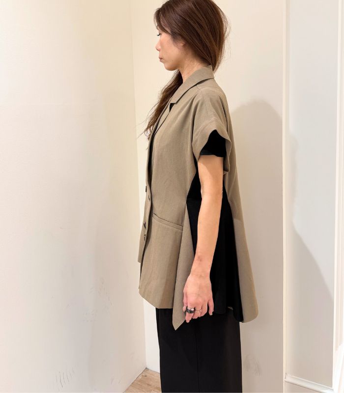 【GALENA】サイドバイカラージャケット★☆70052-3101