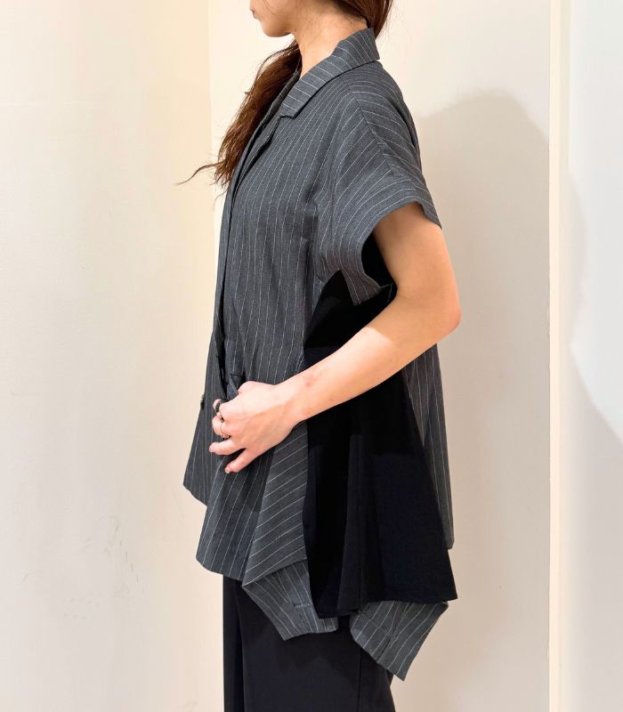 【GALENA】サイドバイカラージャケット★☆70052-3101