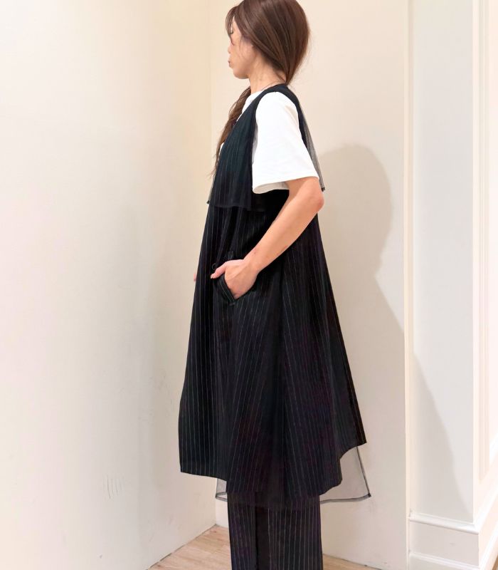 GALENA】チュールレイヤードロングジレ70052-3100 | WEAR