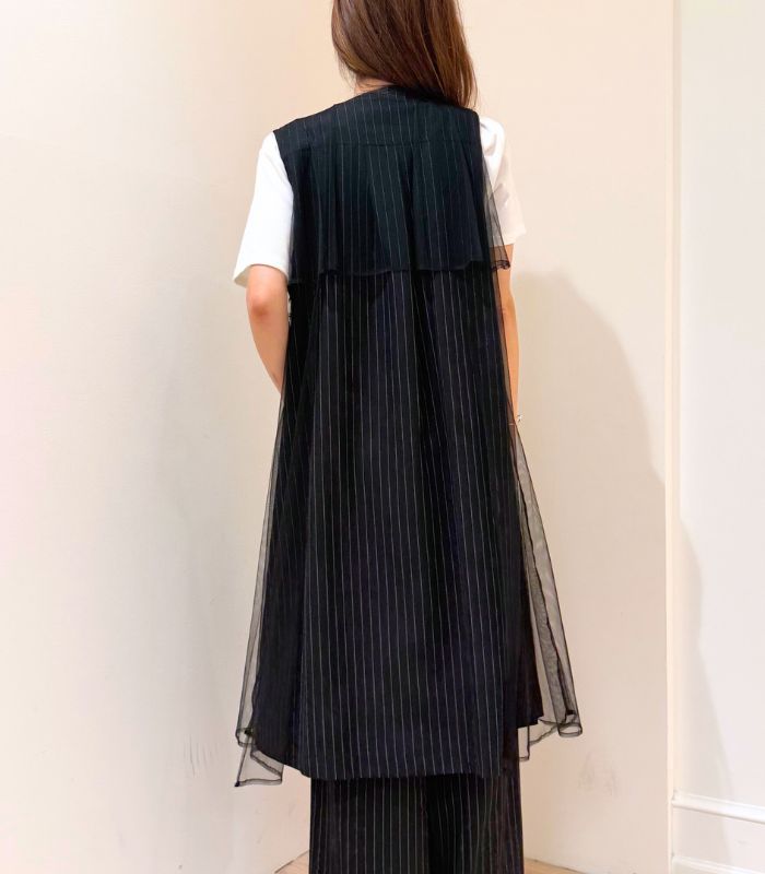 ★削除前下記参照↓重要★ガレナ GALENA チュールレイヤードジレ GALENA】チュールレイヤードロングジレ70052-3100 | WEAR