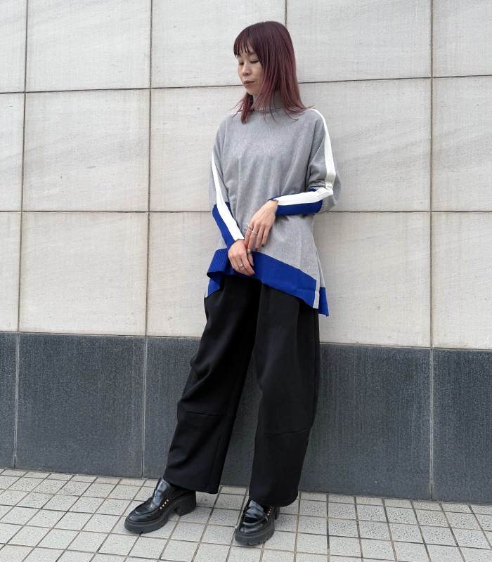 【TOLNERA】ブロック切替ドルマンタートルネックニット★T56066