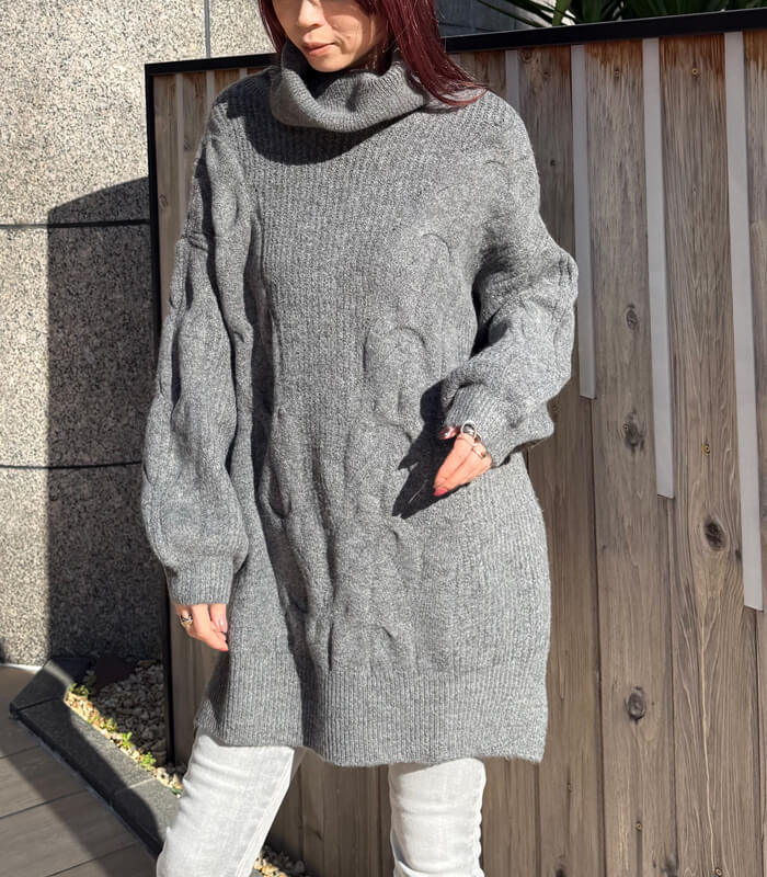 【SALE】【DESERT ROSE】ケーブルニットワンピース▼☆BDOP-48