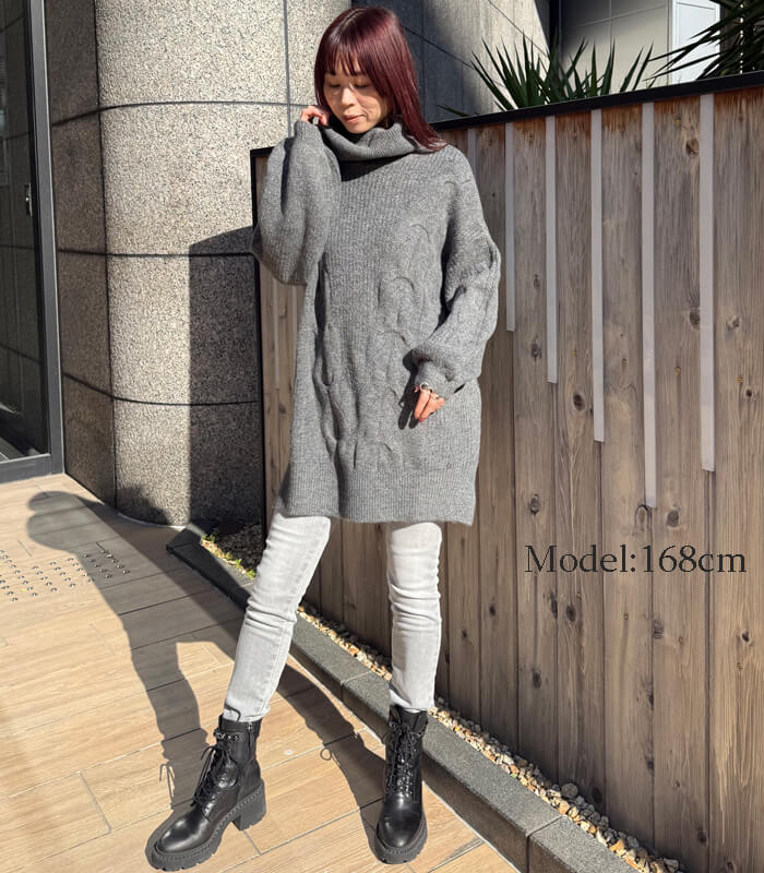【SALE】【DESERT ROSE】ケーブルニットワンピース▼☆BDOP-48