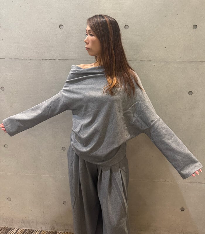 【SUNCOO PARIS】オーバーサイズオフショルダーフリースジャンパー★☆GU09149
