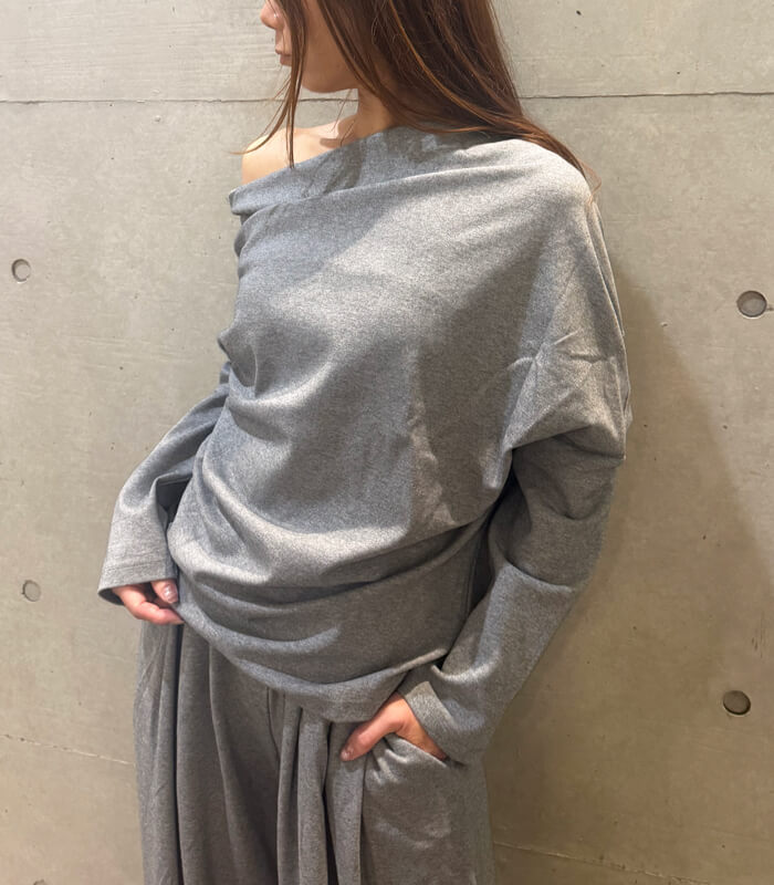 【SUNCOO PARIS】オーバーサイズオフショルダーフリースジャンパー★☆GU09149