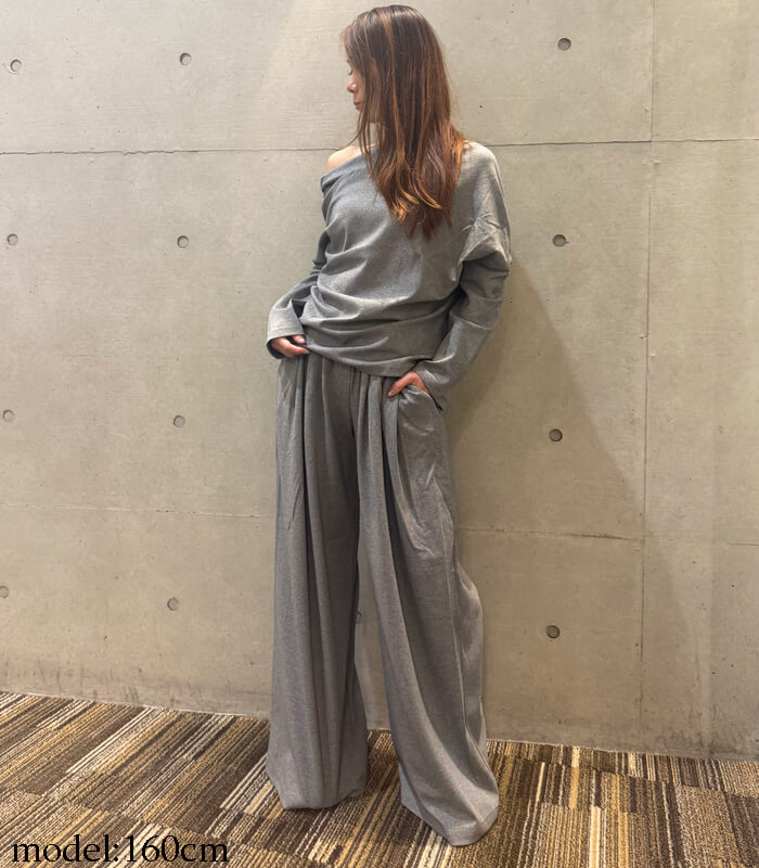 【SUNCOO PARIS】オーバーサイズオフショルダーフリースジャンパー★☆GU09149