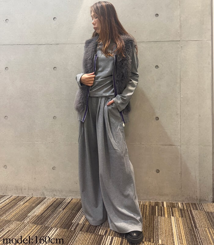 【SUNCOO PARIS】オーバーサイズオフショルダーフリースジャンパー★☆GU09149