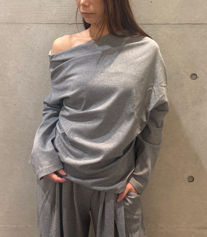 【SUNCOO PARIS】オーバーサイズオフショルダーフリースジャンパー★☆GU09149