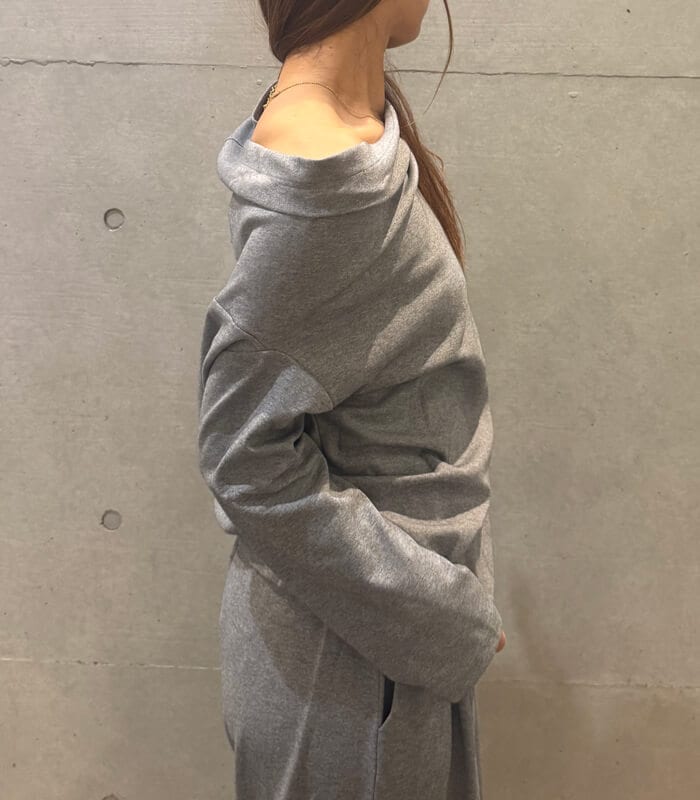 【SUNCOO PARIS】オーバーサイズオフショルダーフリースジャンパー★☆GU09149