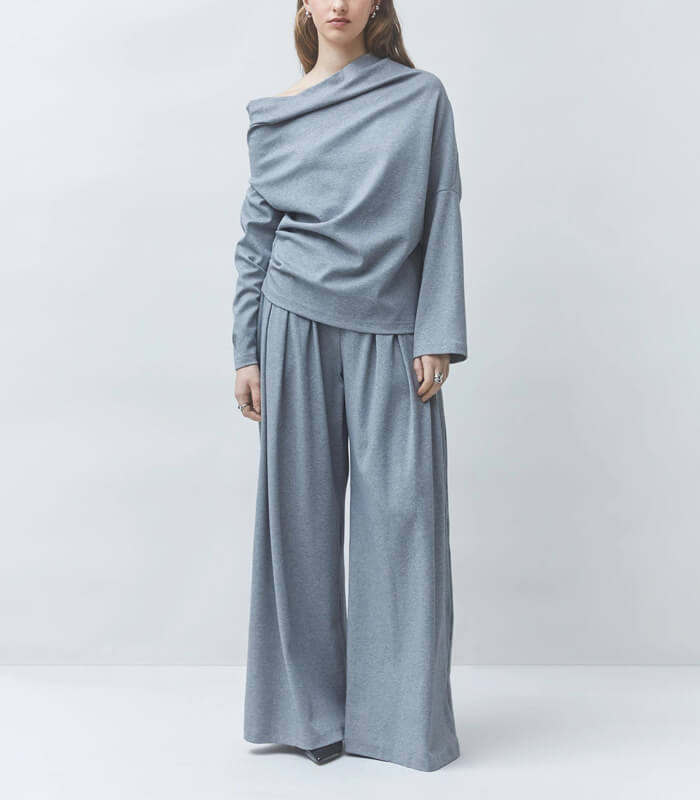 【SUNCOO PARIS】ワイドレッグフリースパンツ★GU04151
