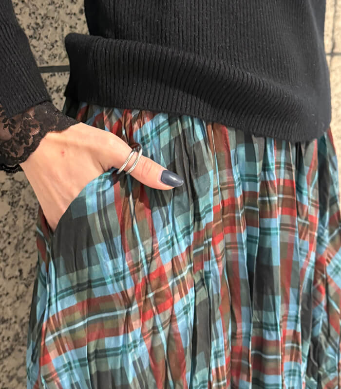 【SALE】【Desert Rose】チェック柄シュリンクスカート▼☆BDSK-27