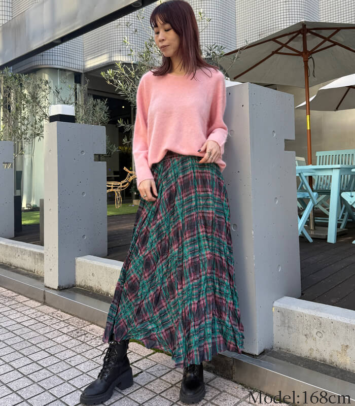 【SALE】【Desert Rose】チェック柄シュリンクスカート▼☆BDSK-27