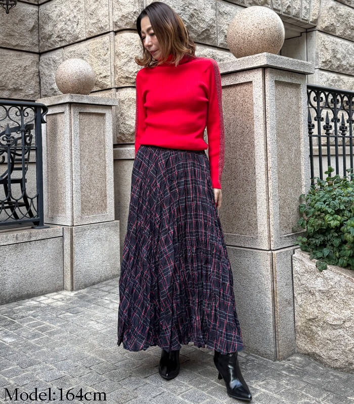 【SALE】【Desert Rose】チェック柄シュリンクスカート▼☆BDSK-27