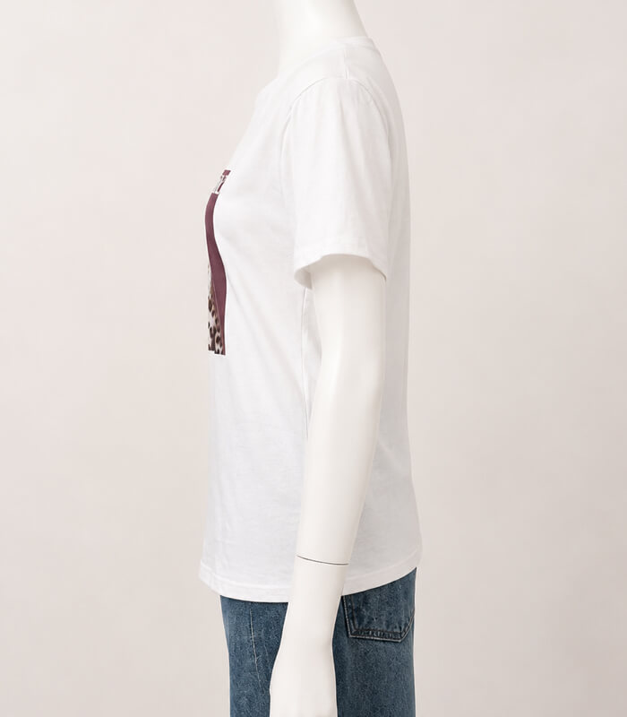 【RINASCIMENTO】ビジューサングラスレオパードTシャツ★ITRIN130097