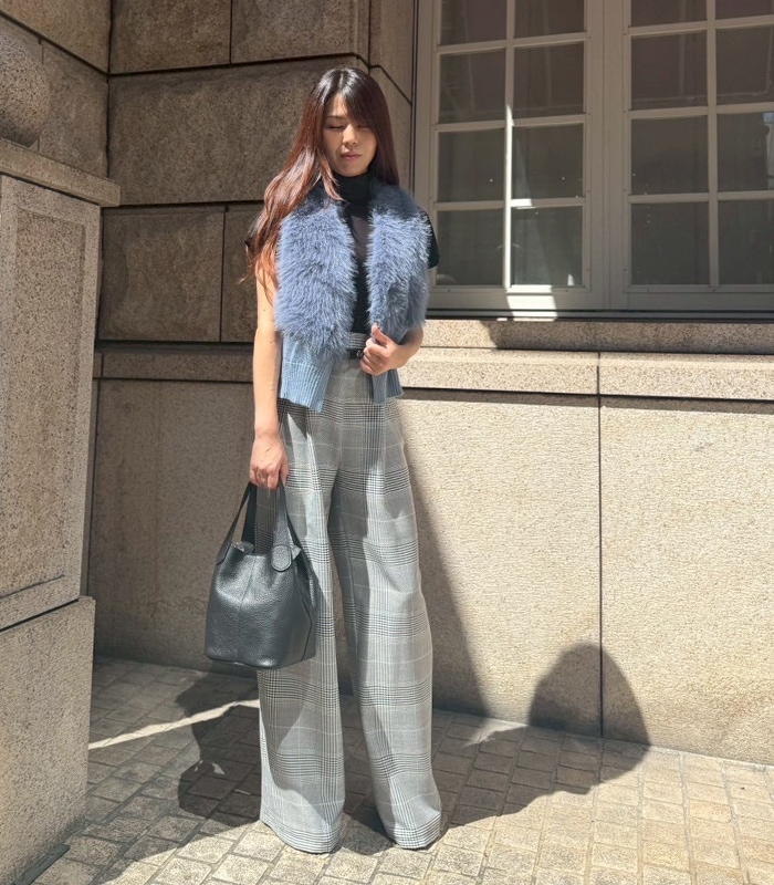 【GALENA】パール釦ショートファーベスト★☆70052-5101