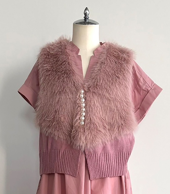 新品未使用　☆ガレナ☆　パール付きファーニットベスト 美品 ☆ガレナ☆ パール付きファーニットベスト - メルカリ