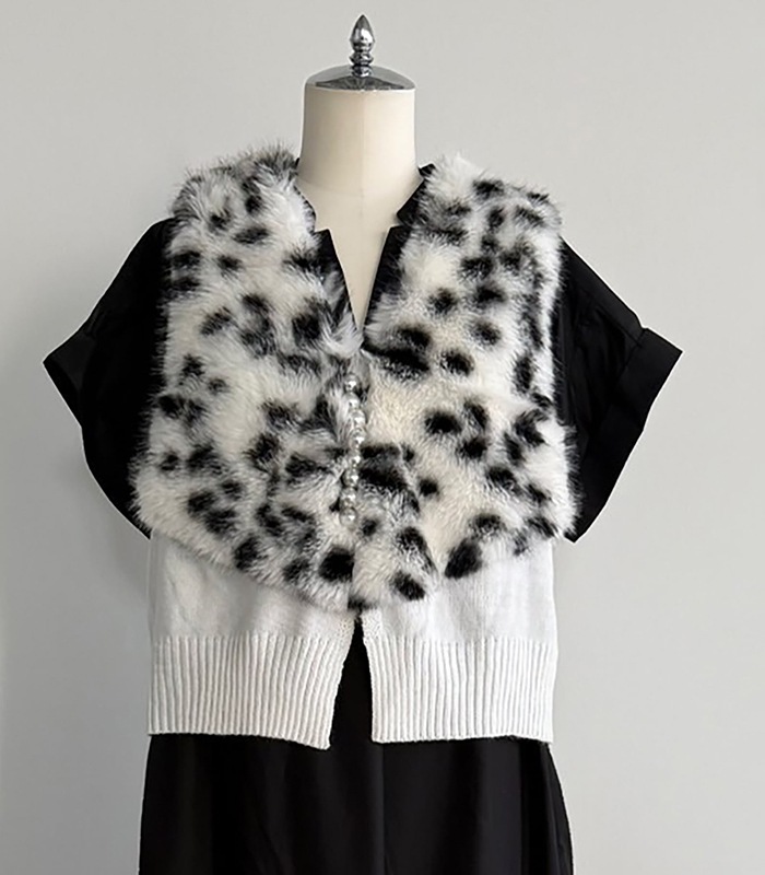 GALENA】パール釦ショートファーベスト70052-5101 | WEAR
