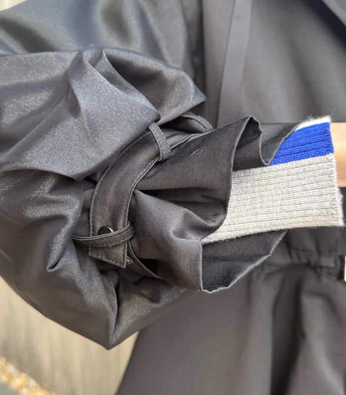 【TOLNERA】ドロストAラインフリルフレアー中綿フーディージャケット★T57160JS