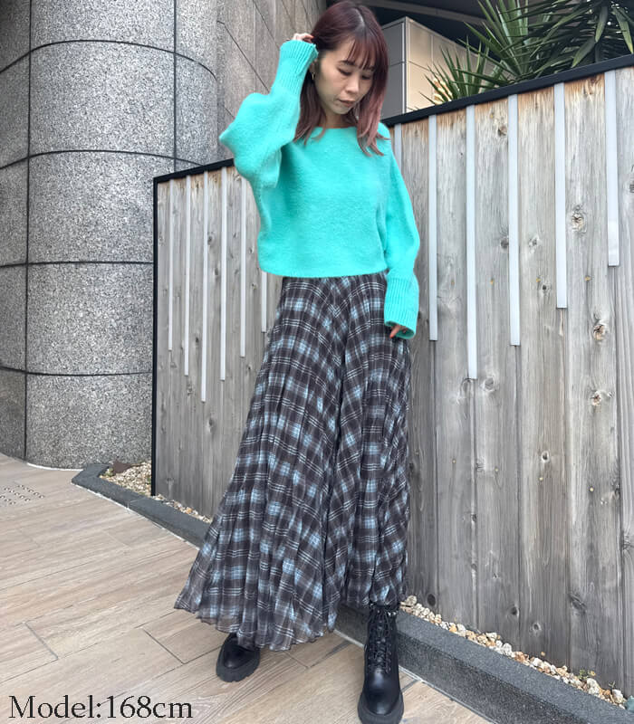 【SALE】【Desert Rose】チェック柄シュリンクスカート▼☆BDSK-28