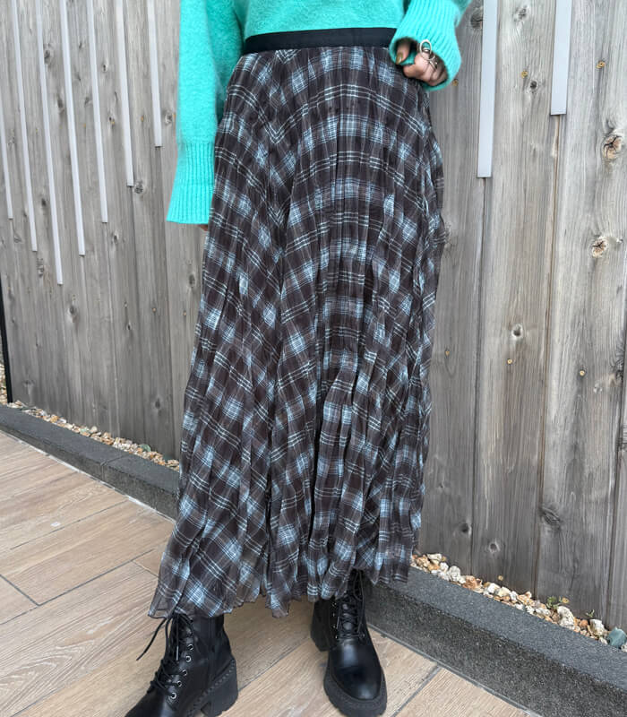 【SALE】【Desert Rose】チェック柄シュリンクスカート▼☆BDSK-28