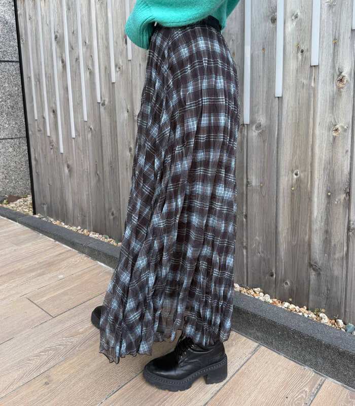 【SALE】【Desert Rose】チェック柄シュリンクスカート▼☆BDSK-28