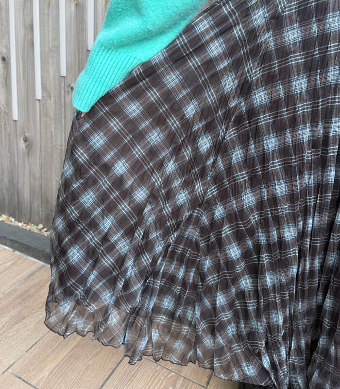 【SALE】【Desert Rose】チェック柄シュリンクスカート▼☆BDSK-28