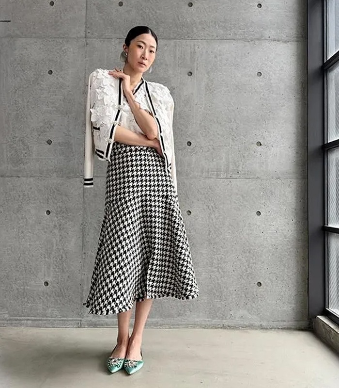 【Adonisis】フラワーモチーフレース&モールニットカーディガン★250313