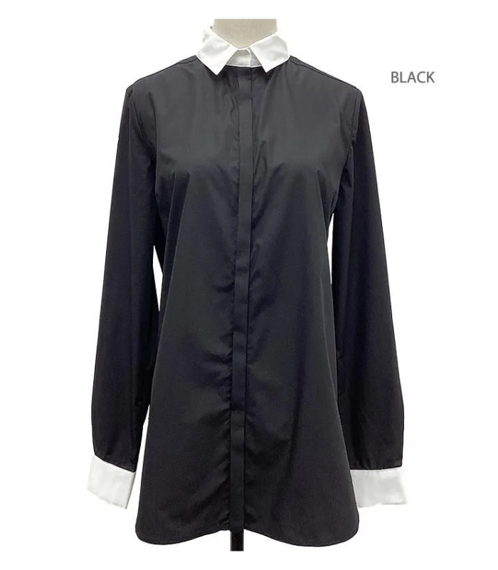 【Adonisis】DOTオーガンジーネクタイブラウス★250323