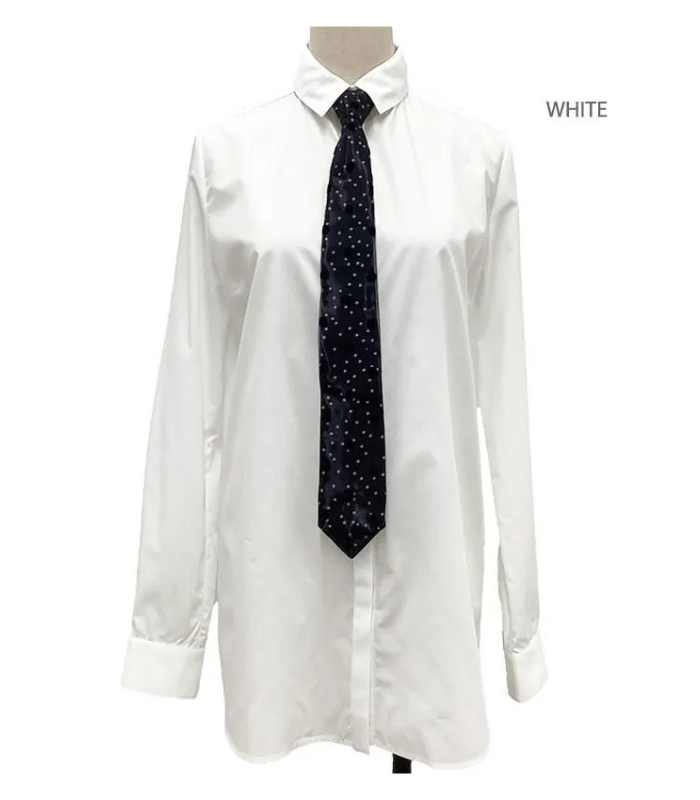 【Adonisis】DOTオーガンジーネクタイブラウス★250323