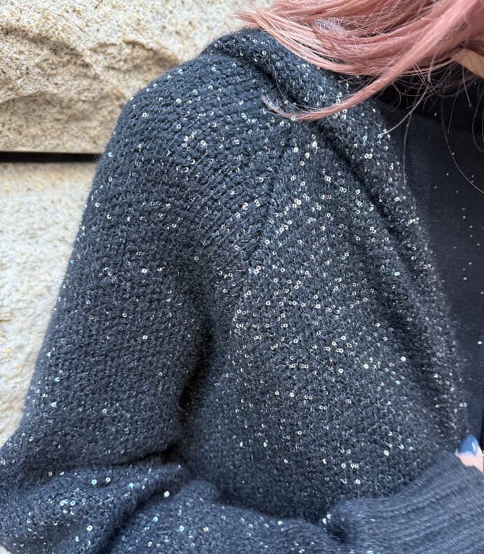 【SALE】【DESERT ROSE】ラメスパンコールニットフーディー▼☆BDJK-22