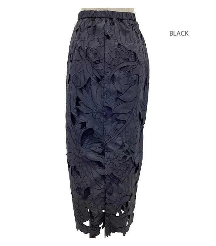 【Adonisis】フラワーモチーフレースタイトスカート★☆250312