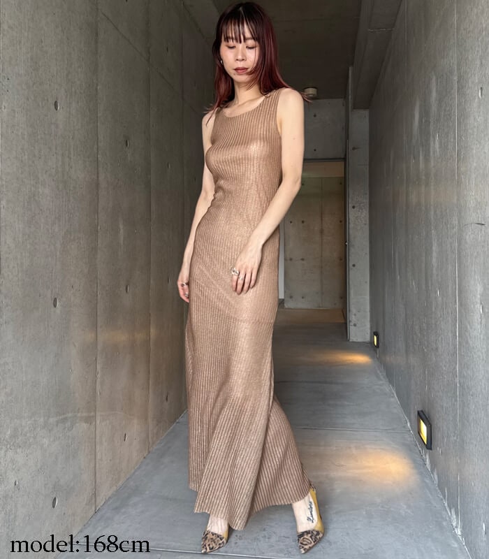 RINASCIMENTO】ノースリーブニットロングワンピース☆ITRIN128728