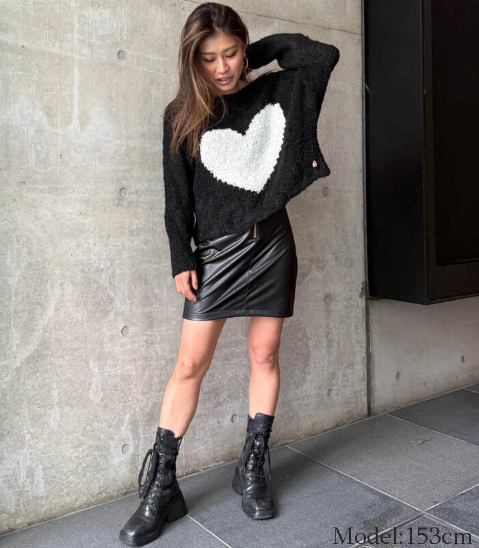 ITALY『DENNY ROSE』ビーズ装飾！黒レース編みニットカーディ！XS DENNY ROSE】ハートポイントニット☆IT521ND53007 | WEAR