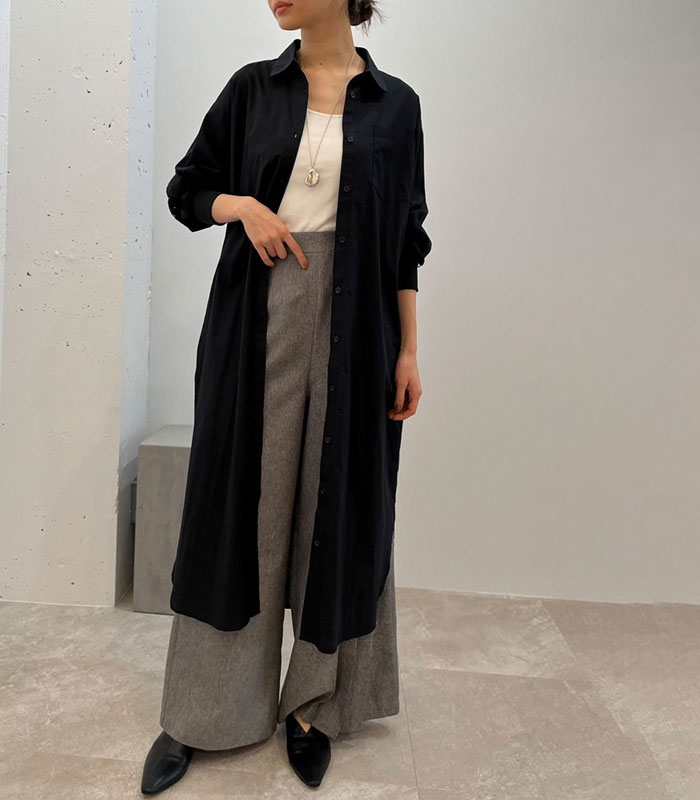 【GALENA】レースラインシャツワンピース▼☆70040-7106