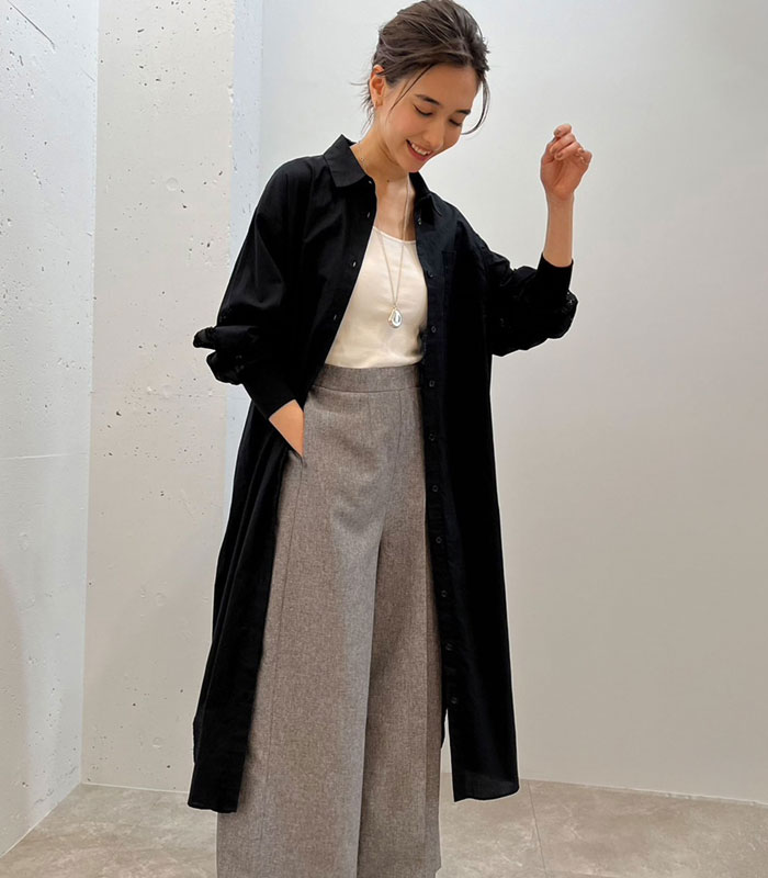 【GALENA】レースラインシャツワンピース▼☆70040-7106