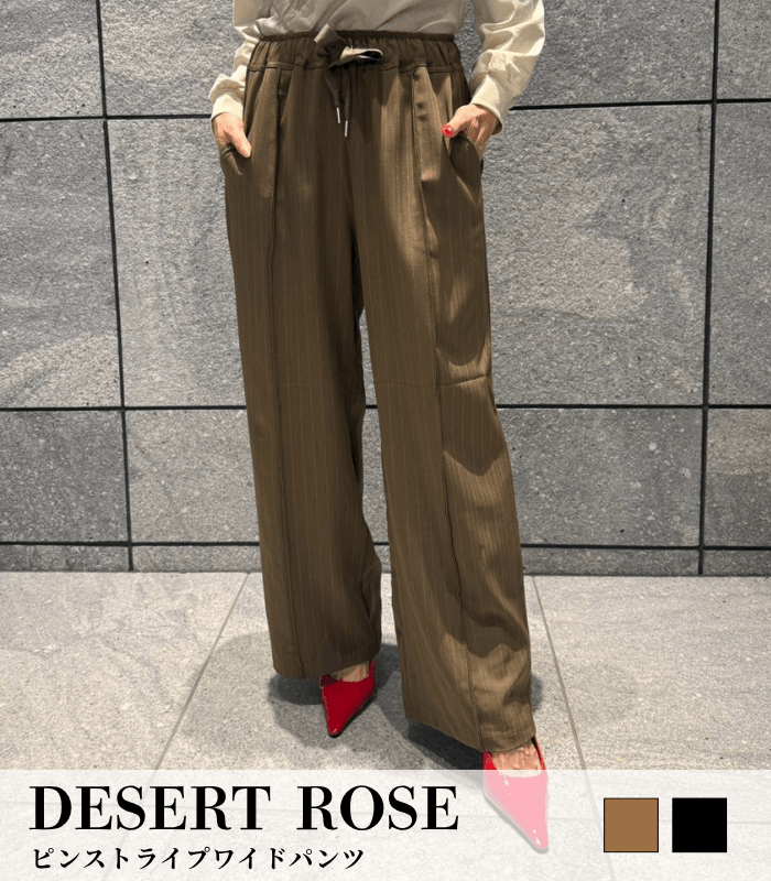 【DESERT ROSE】ピンストライプワイドパンツ★☆DSPT-6