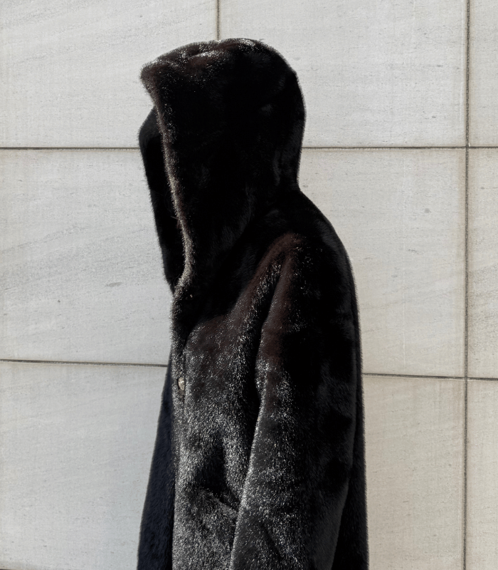 【Rinascimento】フード付きエコファーミドル丈コート★☆ITRIN122225