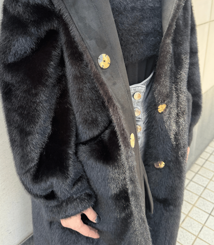 【Rinascimento】フード付きエコファーミドル丈コート★☆ITRIN122225