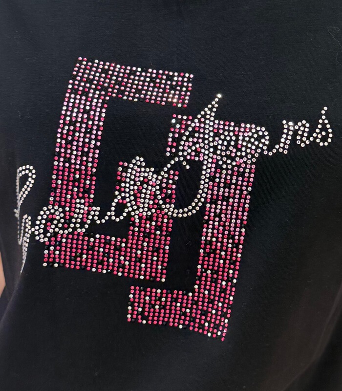 【GAUDI】ロゴ入りラインストーンTシャツ★☆IT611BD64046