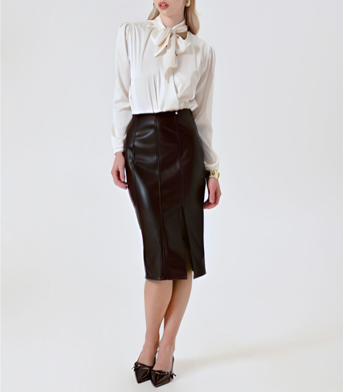 【SALE】【Rinascimento】フェイクレザーペンシルスカート★ITRIN125079