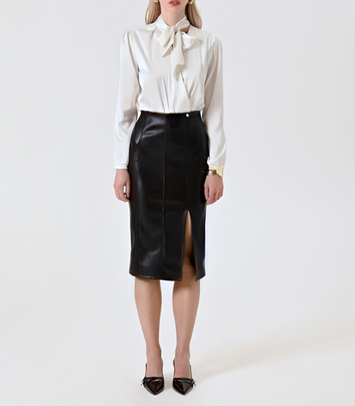 【SALE】【Rinascimento】フェイクレザーペンシルスカート★ITRIN125079