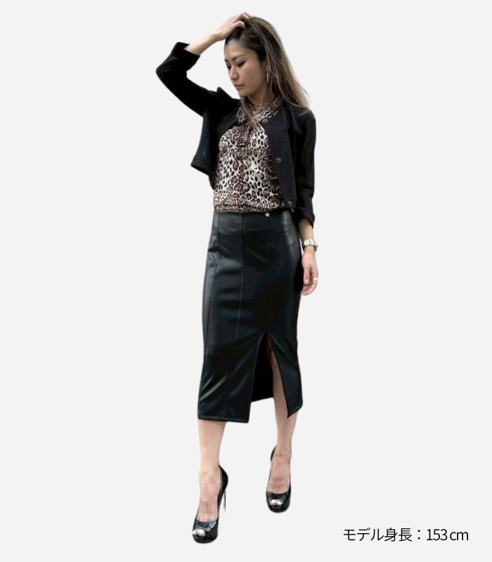 【SALE】【Rinascimento】フェイクレザーペンシルスカート★ITRIN125079