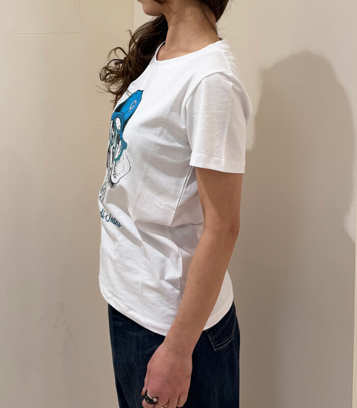 【GAUDI】ドッグプリントラインストーンTシャツ★☆IT611BD64071