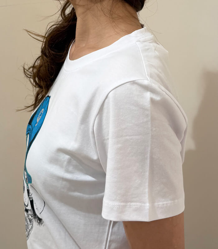 【GAUDI】ドッグプリントラインストーンTシャツ★☆IT611BD64071