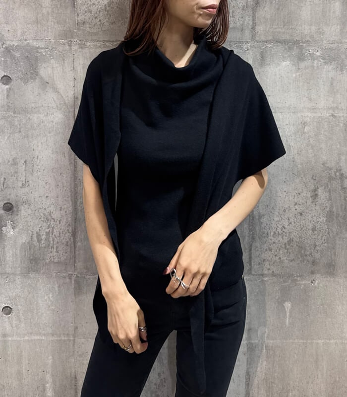 【DESERT ROSE】トライアングルストール付きハイネックニット★☆DSKT-8