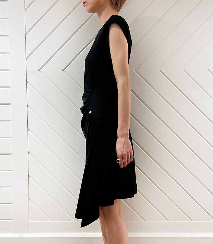 【SALE】【Rinascimento】ビジューサイドギャザーワンピース●RIN120279